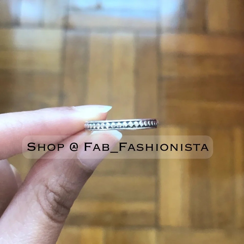 Sterling Silver Beaded Ring size 7.5